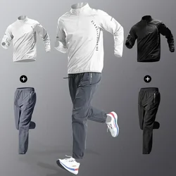 Men's Quick Dry Sets Outdoor Sports Tops & Pants Quality Trendy Tracksuits Breathable Windbreaker Jogging Suits Training Clothes