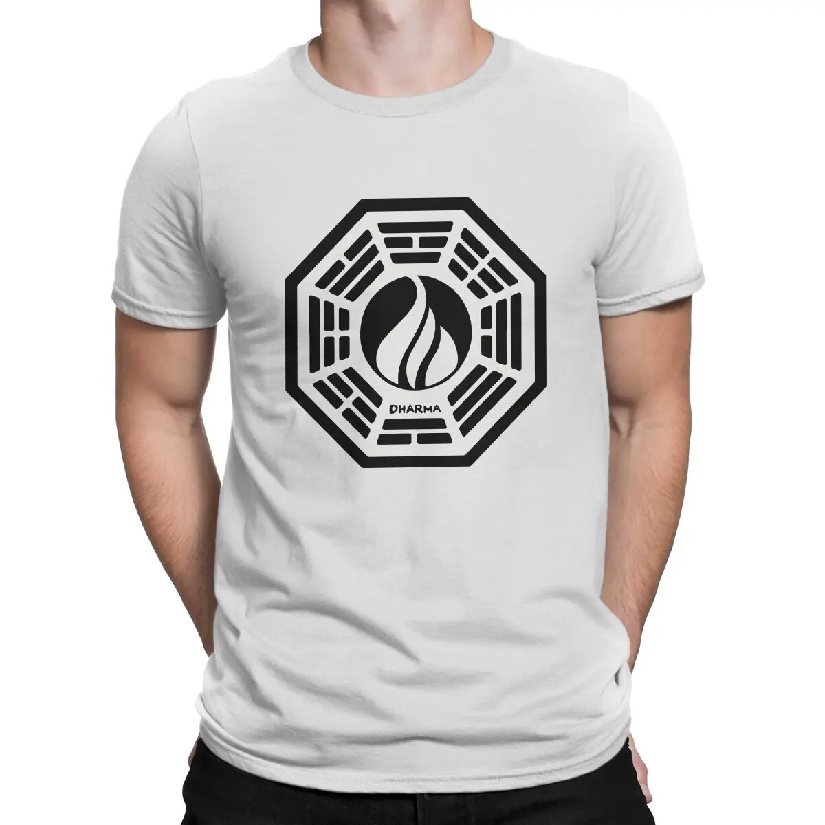 Dharma Initiative Lost TV Show T Shirt Fashion Crewneck TShirt Harajuku Tops Polyester