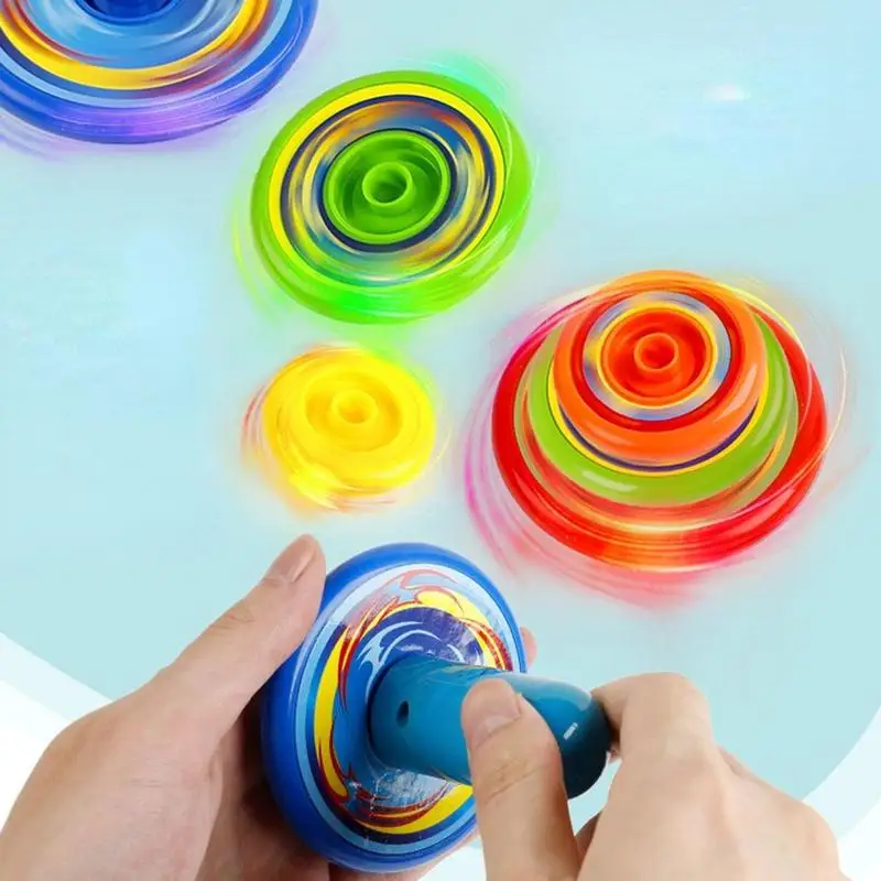 Colorful Gyro Folding Toys Spinning Ejector Party Games Educational Toy For Children Gift Interactive Rotary Battle Gyro Toy