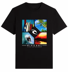 Selling Rip fun photo vacation Curl logo Men t shirt Summer Amazing quality 100% Cotton white top Tees Male New T shirt