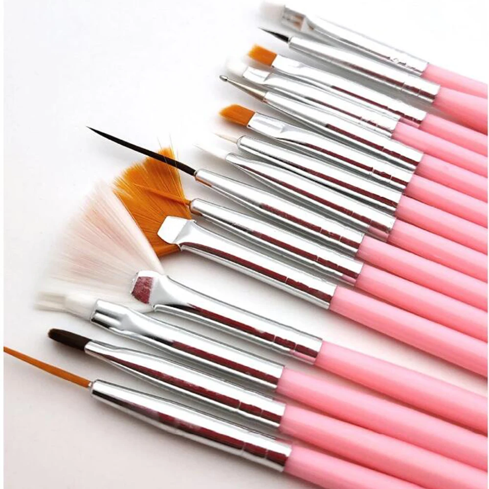 15Pcs/Set 3Colors Nail Art Brushes Including Manicure Dotting Pen Nail Art Dust Cleaner Brush Nail Drawing Brush Nail Art Design