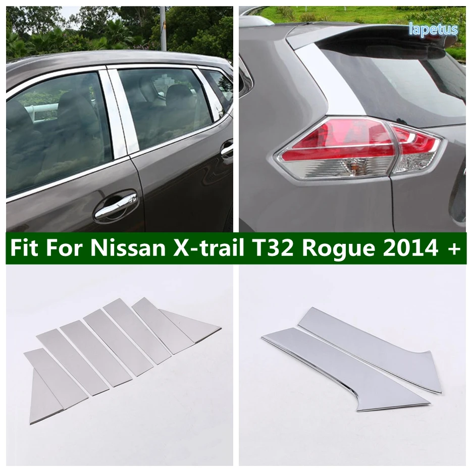 

Door Rear View Window Spoiler Cover Trim Insert Garnish Bezel Fit For Nissan X-trail T32 Rogue 2014 - 2020 Car Accessories