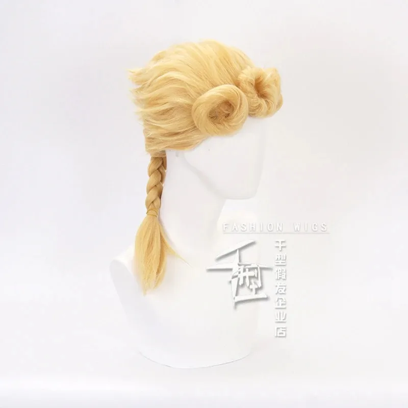 2025 New Giorno Giovanna JoJo Bizarre Adventure Cosplay Golden Braided Oversized Curls Wig Halloween Party Role Play W ♥★♥☆❤