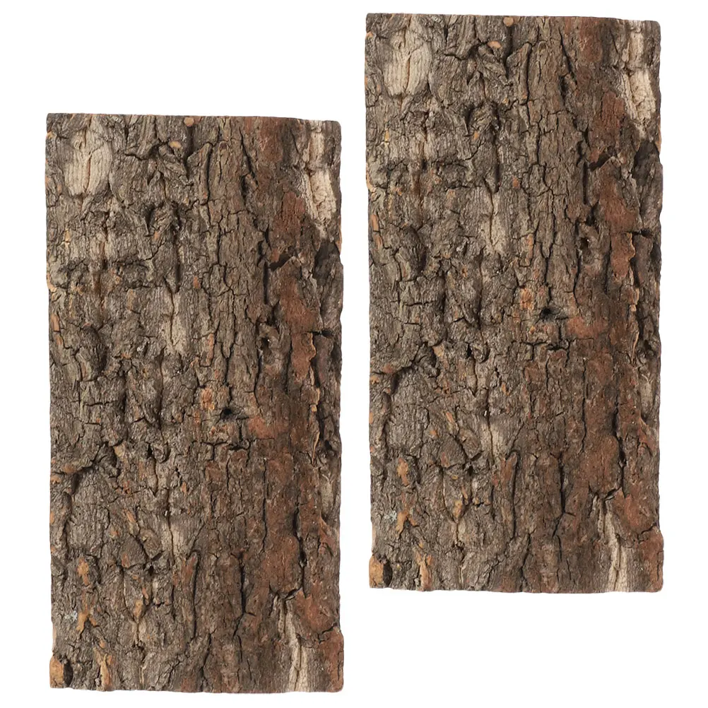 

2pcs Tree Bark Decor Natural Cork Basking Platform For Reptile Tank Terrarium Lizard Climbing Habitat Safe Wear Resistant