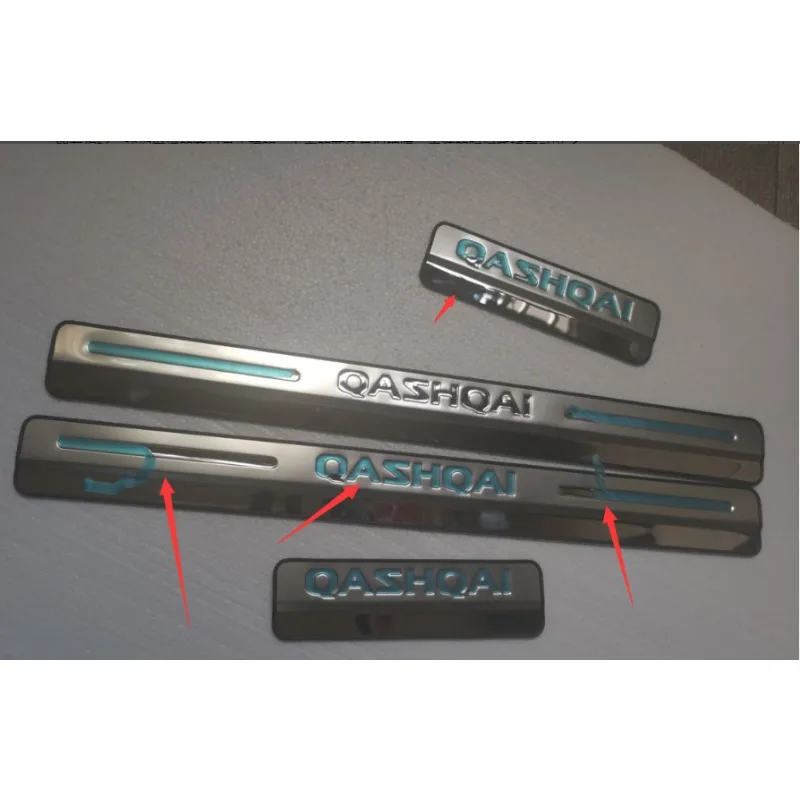Car Styling stainless steel Car door cover outside door sill plate For Nissan Qashqai j11 j10 2008 2009-2016- 2020 Accessories