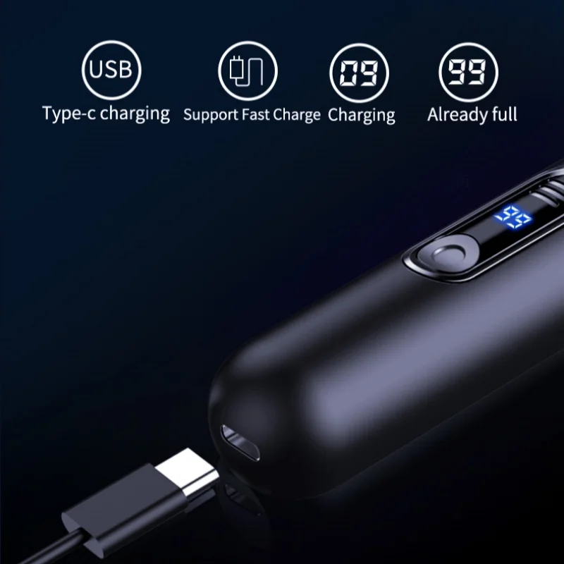 Men's Electric Nose Hair Trimmer USB Rechargeable Painless Nose Ear Eyebrow Hair Remover Portable Mini Clipper image 5