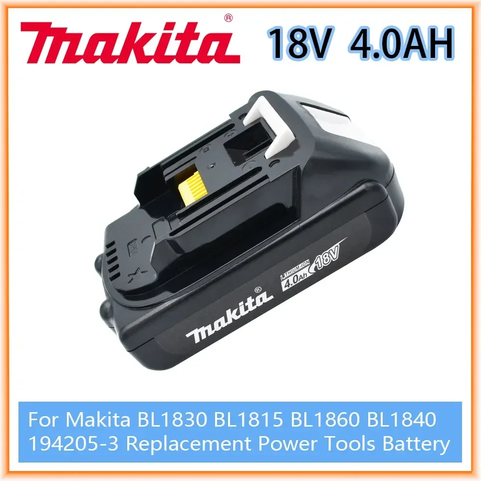 

Makita Rechargeable 18V 4.0Ah Li-Ion Battery For Makita BL1830 BL1815 BL1860 BL1840 194205-3 Replacement Power Tools Battery