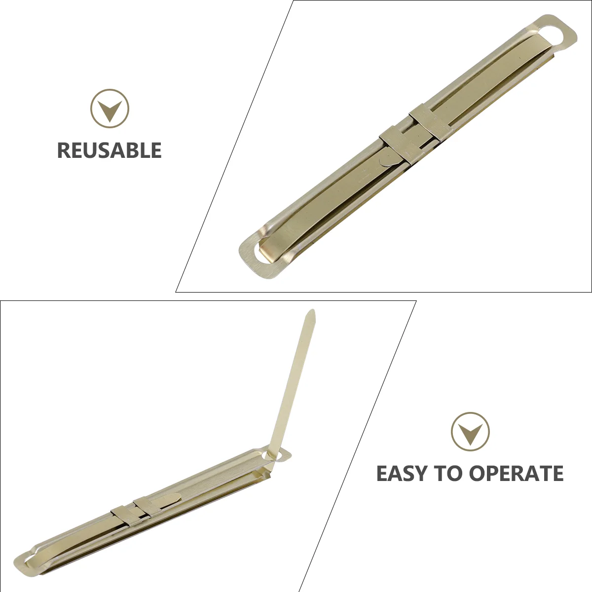 100 Pcs Metalbindingclipbindingringbindingstrip Easy to Install Bookbinding Clips Stationery Supplies Practical Fastener Safe