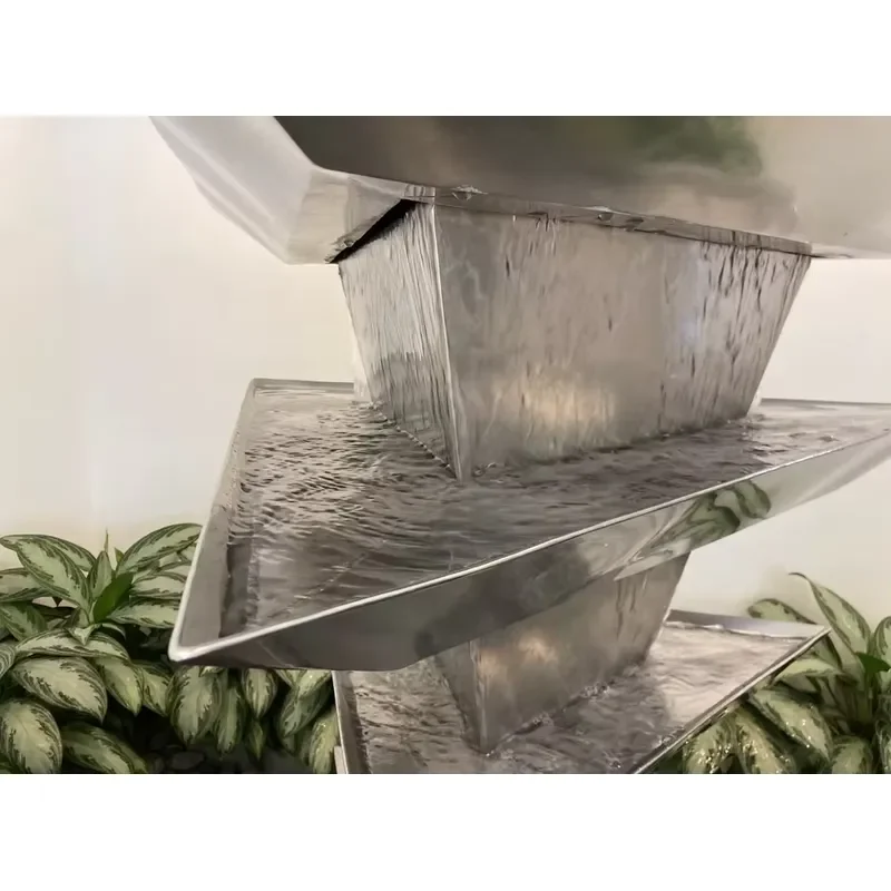 Public decoration outdoor garden fountain stainless steel sculpture