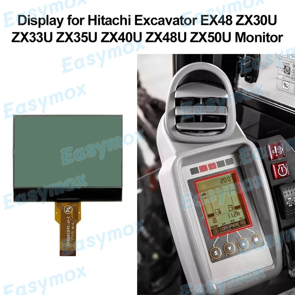 モニターの欠片 TSF8G0833FPC LCD Display for Hitachi Excavator EX48 ZX30U ZX33U