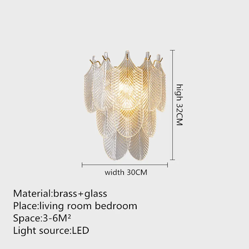 APRIL Modern Brass Wall Lamp LED Indoor Gold Copper Sconce Light Gorgeous Creative Decor for Home Bedside