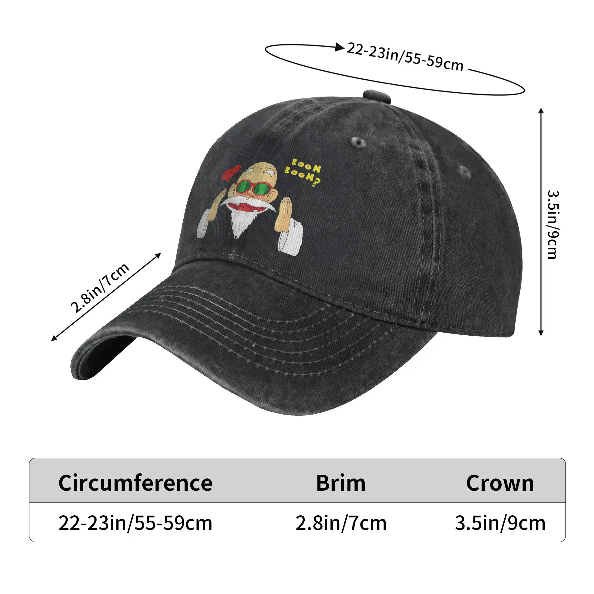 BOOM BOOM  DragonBall Master Roshi Print Cap Men Women Cotton dragon ball Trucker Hat Lerisure Headwear Baseball Cap Adjustable