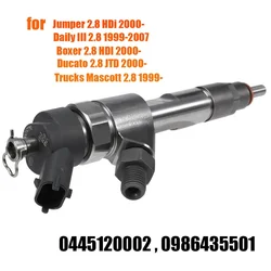 0445120002 New Diesel Fuel Injector 0986435501 For Citroen Jumper Iveco Daily Peugeot Boxer Fiat Ducato 2.8 HDI 1999-