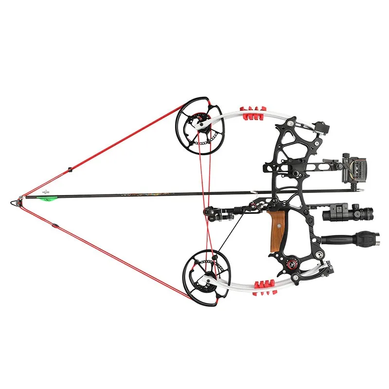 30-75 Lbs Archery Compound Bow Arrow Shooting Steel Ball CNC Machining Short Axle for Adults Right Hand Hunting Shooting Bow