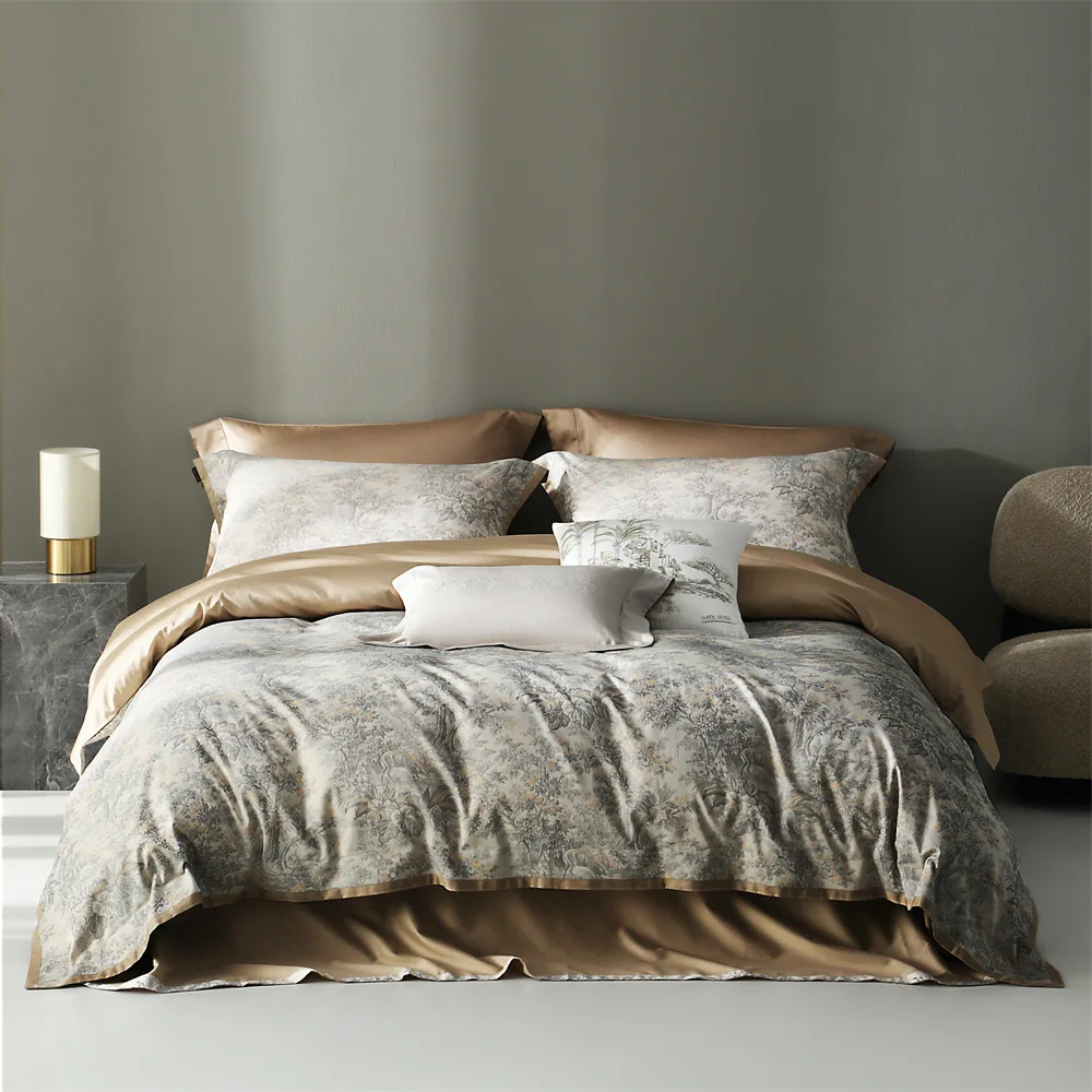 

High Class Long Staple Cotton Duvet Cover Sets 4 Pieces