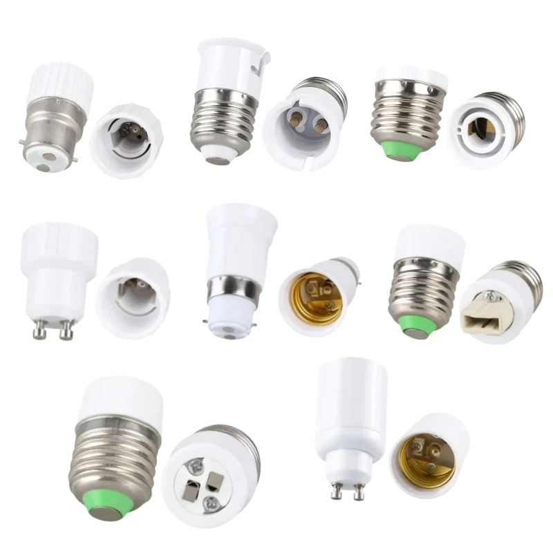

1PCS E27 E14 B22 GU10 Lamp Base Holder Conversion Socket Fireproof Plastic Converter Socket Bulb Adapter Lamp Holder Adapter