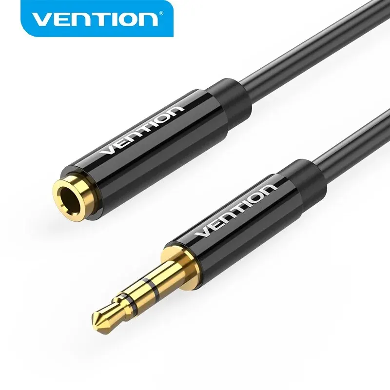 Vention Jack 3.5 Aux Extension Cable for Car Laptop Mini PC TV Xiaomi Huawei Stereo 3.5mm Jack Headphone Speaker Cable Auxiliar