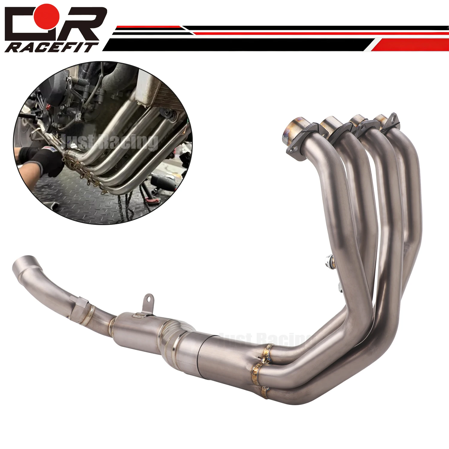 Titanium alloy For QJMOTOR Chase 800RS Motorcycle Exhaust Front Header Pipe