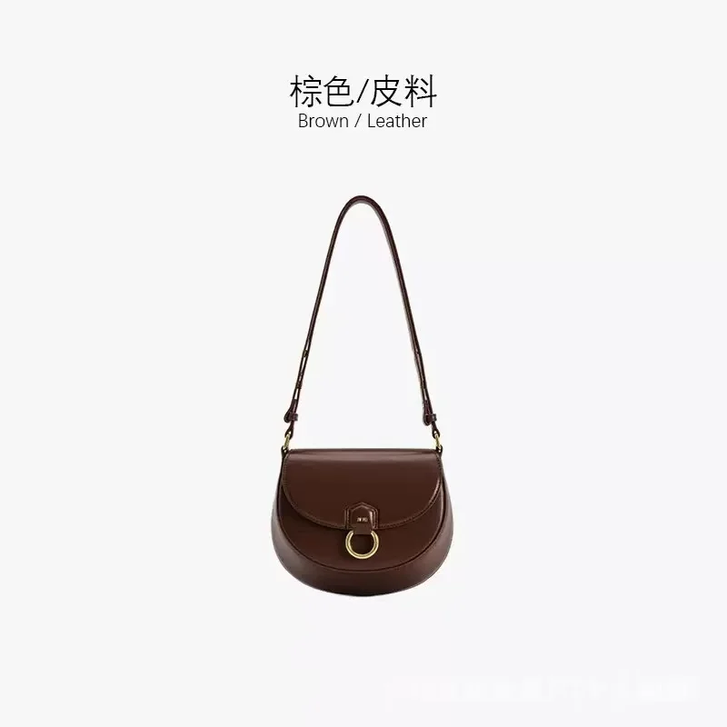 2026 New Product JWPEI Flap Saddle Bag, Shoulder Bag, Underarm Bag, Crossbody Bag, Vintage and Classic Handbag
