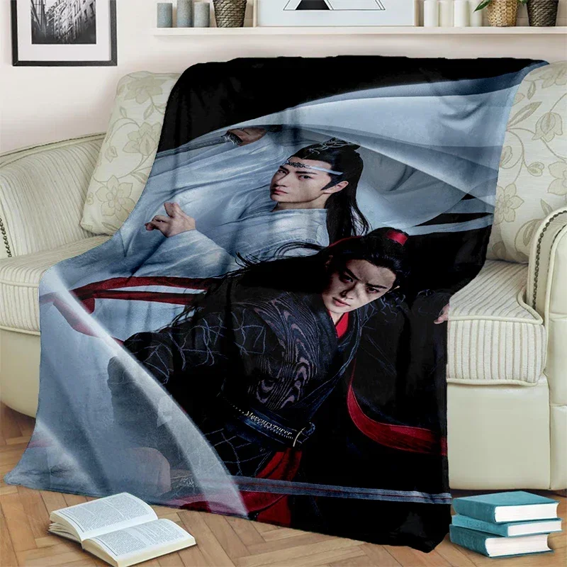 Drama The Untamed xiao zhan wang yi bo Soft Throw Blanket Throw Blanket Soft Cartoon Printed Bedspread Bedspread Sofa Gift