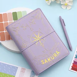 A6 Binder Budget Planner Notebook Bronzing Covers Folder 6 Hole Binder Notebook Diary Agenda Planner Paper Cover Stationery