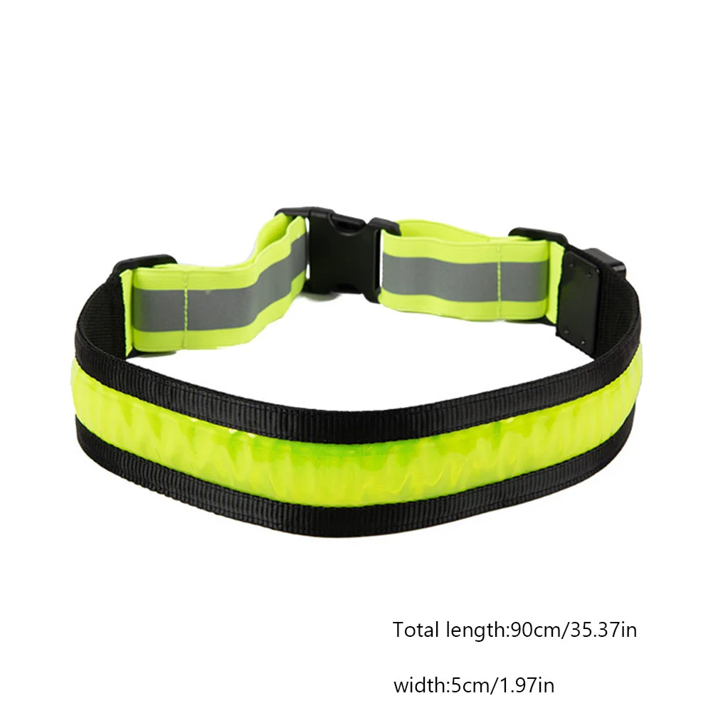 Luminous Belt Bridge for Men Night Running Gear Reflective Tape Adjustable Asb High Visibility Belts LED Strap