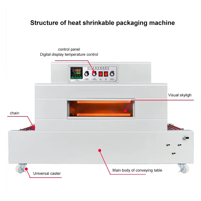 Full automatic heat shrinkable film packaging machine shrinkable film plastic sealing machine