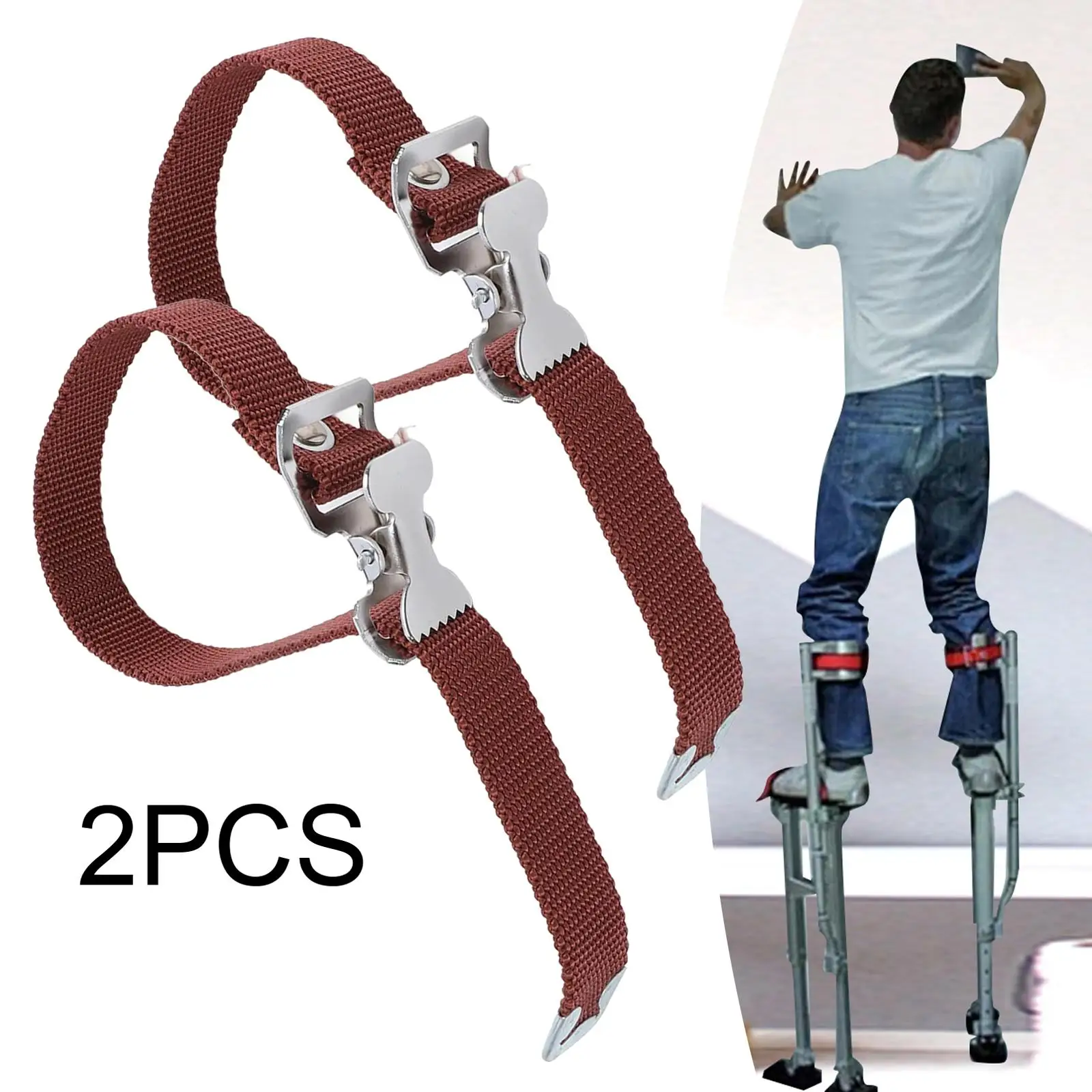 2Pcs Drywall Stilts Leg Band Straps for Home Improvement Indoor Decoration
