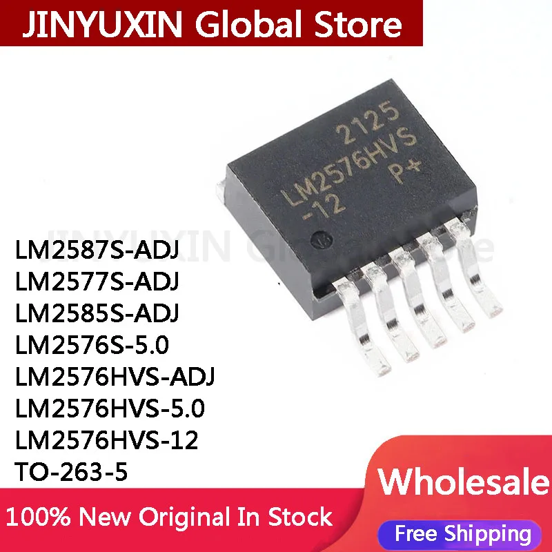 10piece LM2587S-ADJ LM2585S-ADJ LM2577S-ADJ LM2576S-5.0 LM2576HVS-ADJ LM2576HVS-5.0 LM2576HVS-12 LM2585 LM2577 LM2576 TO-263-5