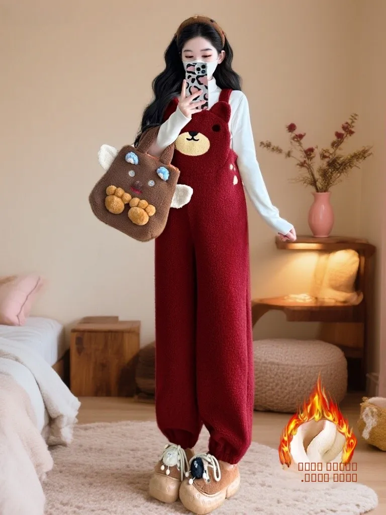 

Милый вельветовый комбинезон для беременных женщин, утепленный, новая модная коллекция осень-зима, с высокой талией и пуговицами...