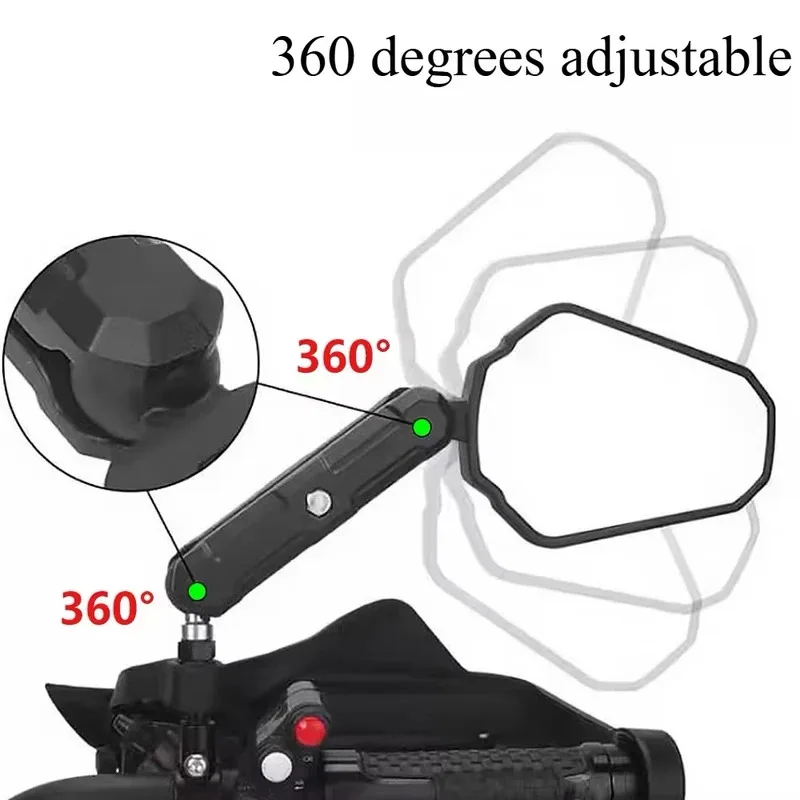 

Universal Motorcycle Side Mirrors Adjustable Foldable Rear View Mirror Foldable Adjustable Viewing Angle Motorcycle Side Mirror