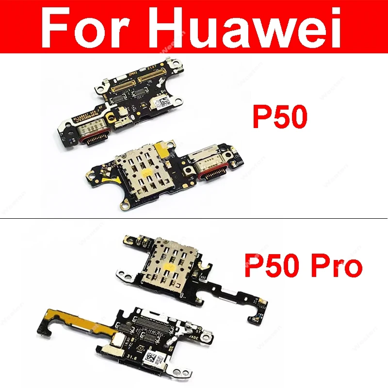 

USB Charger Dock Board For Huawei P50 P50 Pro USB Charging Port Board Connector Flex Cable Parts