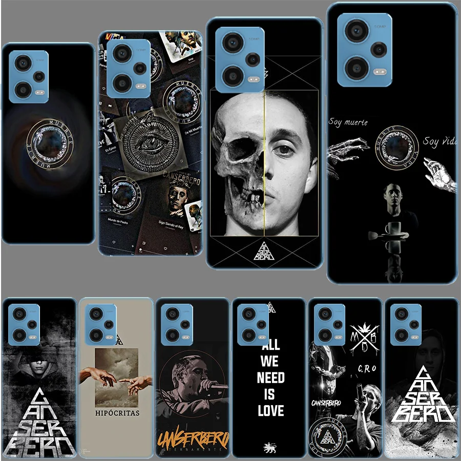 Funda de teléfono Residente Canserbero para Redmi Note 13 12 14 15 Pro Plus 13R 11 11T 11E 11S 10 Pro 10S 9 9S, funda transparente de TPU