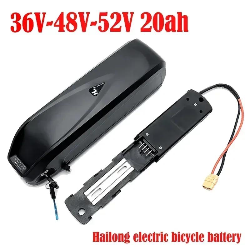 

Original 36V 48V 52V 20AH Hailong ebike Battery 30A BMS 350W 500W 750W 1000W 18650 Cell Frecharger