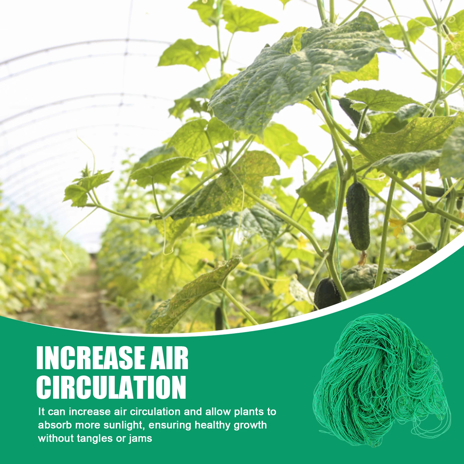 

Premium Nylon Trellis Netting For Climbing Plants Heavy Duty Garden Increased Air Circulation Sunlight