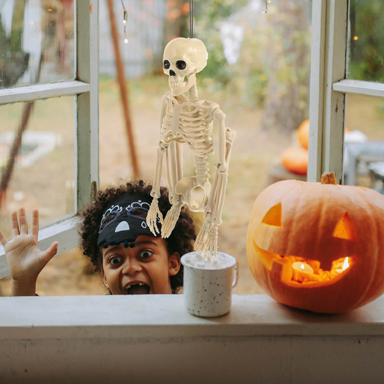 

Whole Body Frame Decoration Decorations Halloween Plastic Skull Figurines