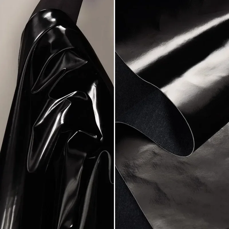 

Мерсеризованная кожаная ткань для толстых, неэластичных, глянцевых, гладких, мягких курток, сумок, ткани для одежды, шитья своими руками по метрам, материал