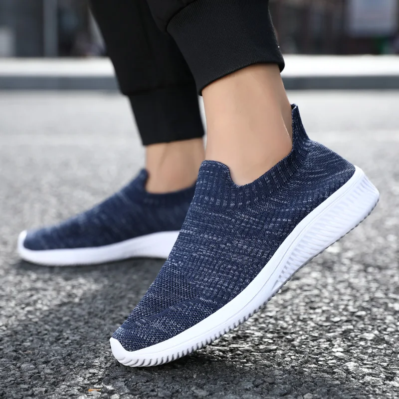 

Men's Sneakers Autumn Jogging Light Elastic Mesh Soft Sole Breathable Casual Shoes for Outdoor Hiking Loafers Tenis Masculino