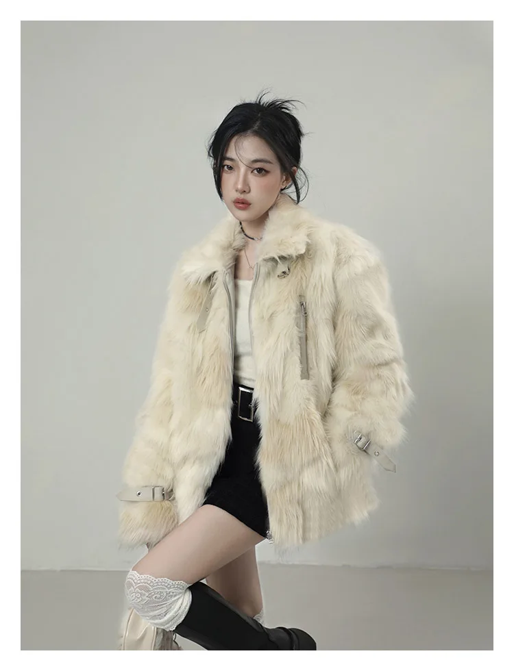 2025 เสื้อผ้าสตรี ขนเทียมหนาพิเศษ สำหรับฤดูหนาว รุ่นใหม่ 1205