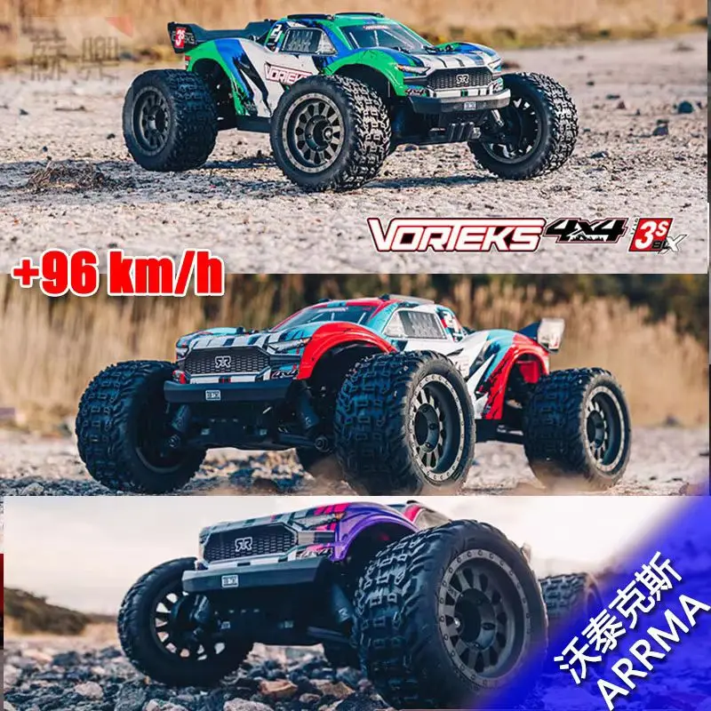 Arrma V3 T2 Votex Vorteks 1:10 Simulação 2.4G Controle Remoto em escala completa com tração nas quatro rodas Modelo de caminhão dublê off-road de alta velocidade