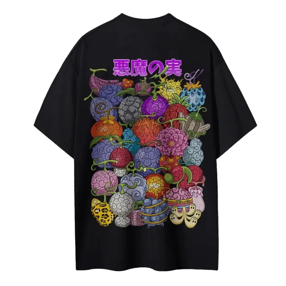 ONE PIECE Animation Merchandise Bedrucktes Kurzarm-T-Shirt für Herren und Damen – Sommer 2026 Neuheit, Modisch, Lässig, Baumwolle, Beliebt