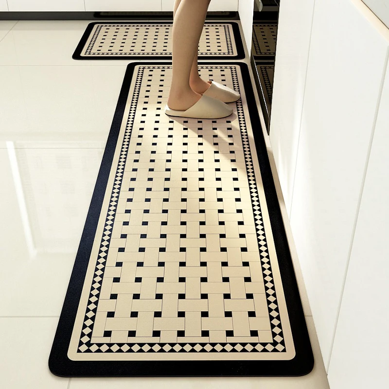 

Modern Style Kitchen Carpet Absorbent Anti-slip Floor Mat Bathroom Doorway Non-slip Floor Mats Home Decora Diatom Mud Rug