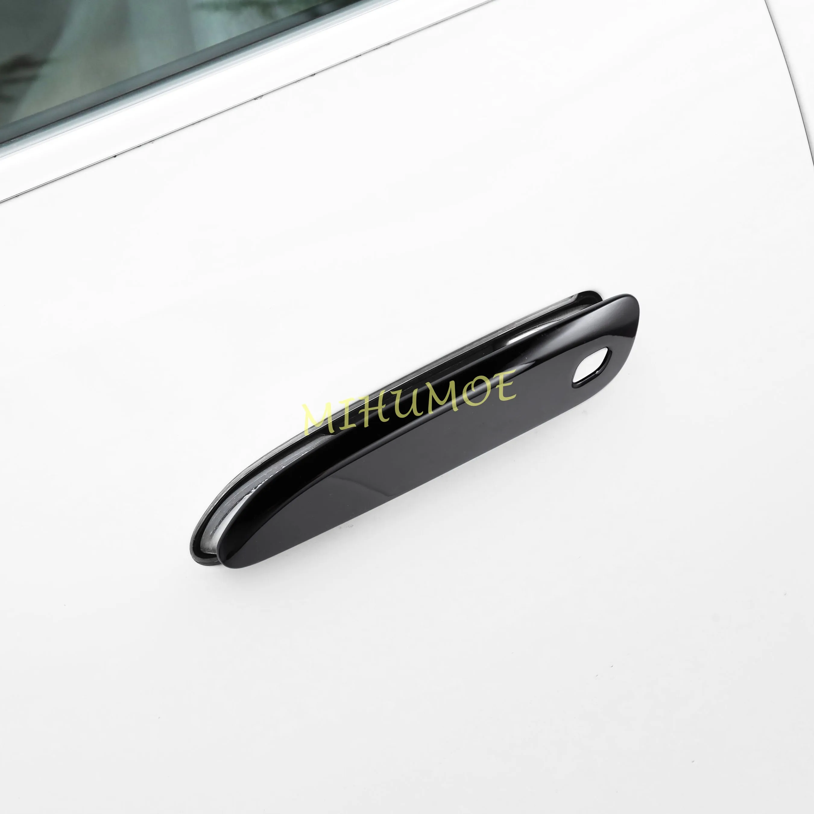 Glossy Black Door Handle Trim Molding Stickers For Mercedes-Benz E350 E450 2024 2025 S-Class EQE350 EQE500 EQS450 EQS580 2023