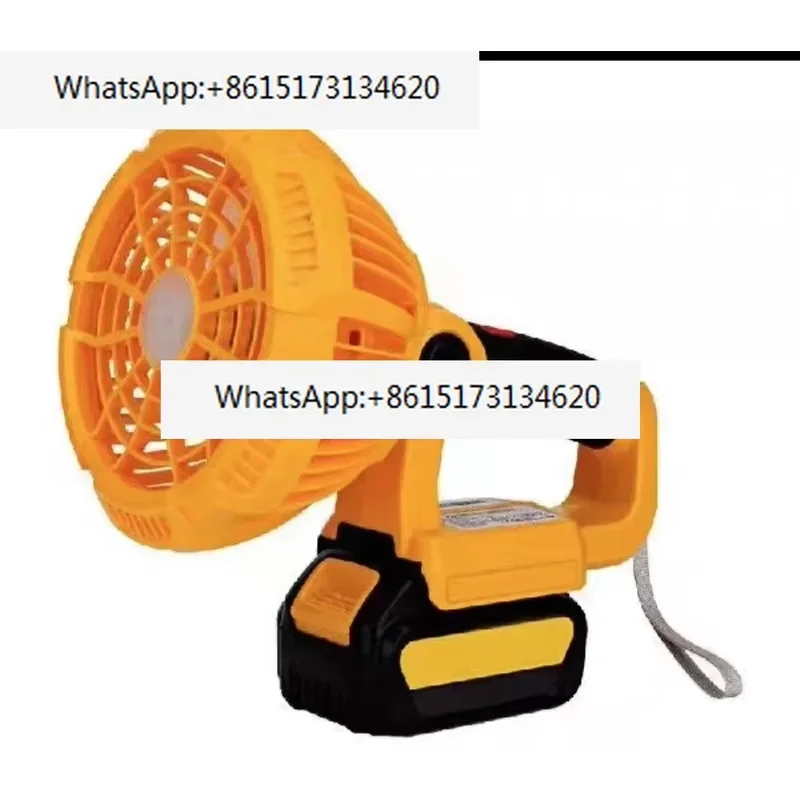 1pcs Portable Cordless Fan for 14.4-20V Li-ion Battery with LED Lantern Multifunctional Construction Site Camping Blower