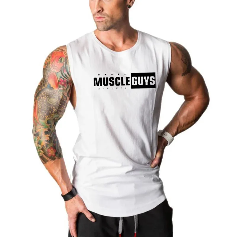 Brand Workout Clothing Fashion Stringer Gym Tank Top Men Summer Running Fitness Singlets Sleeveless Shirt Muscle Sport Vest
