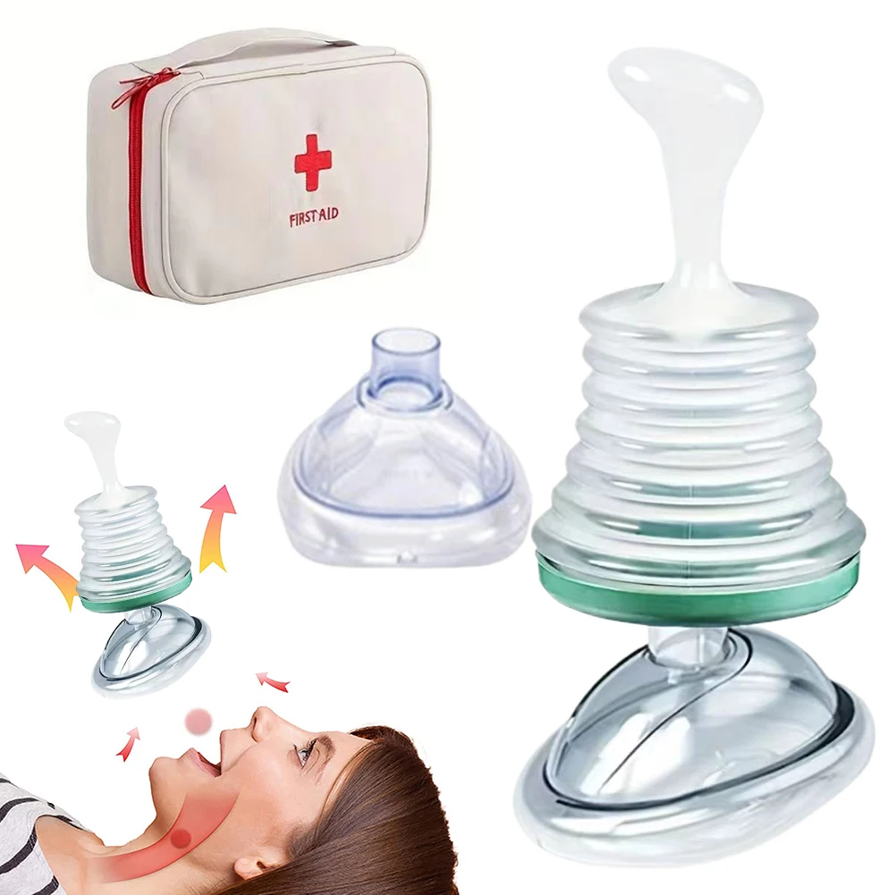 1Set Breathing Trainer Choking Mask Artificial Cardiopulmonary Resuscitation Kit Choking Device Home Safety First Aid Kit