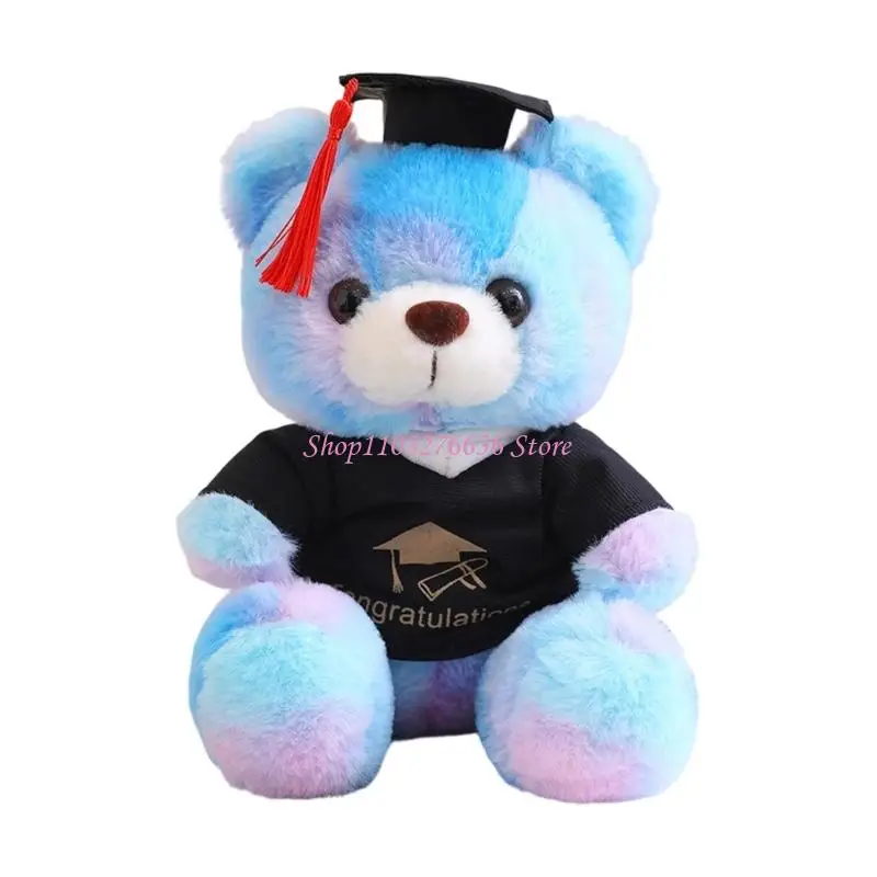 R6FD Lovely Graduation Bear Stuffed Animal Plush Doll Cuddling Companion Gift Giving For College Student Graduates 2026