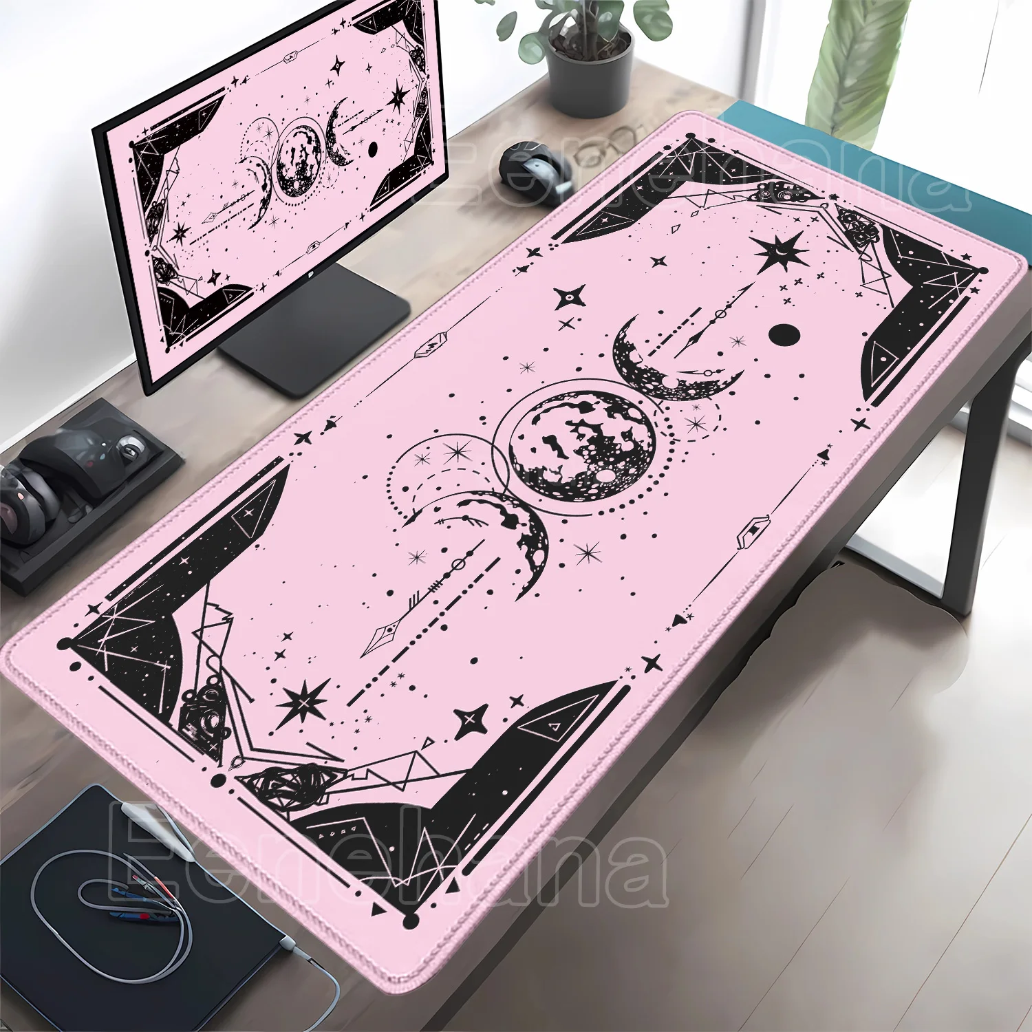Star Moon Cute Scenery Mouse Pad XXL Computer Office Accessories Anti-slip Gaming Keyboard Mousepad Larger HD Printing Desk Mat