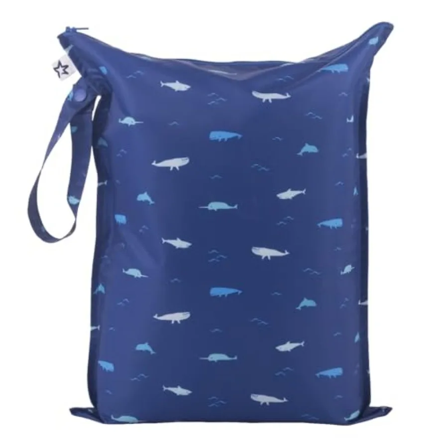 Tiny Twinkle Mess Proof Wet Bags Reusable Waterproof Wet Bags for Swimsuits Baby Clothes Travel and Diaper Bag