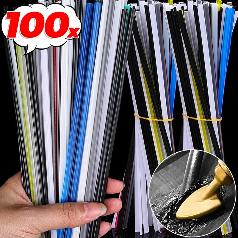 5-100PCS PP Plastic Welding Rods Black PP Welding Strips For 200mm Welder Electrodes Auto Car Bumper Repair Soldering Supplies